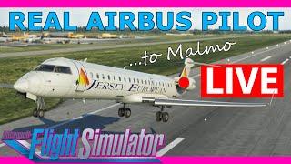 Real Airbus Pilot Flies the CRJ 700 Live! Belfast to Malmo Aerosoft CRJ MSFS