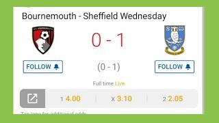 Bournemouth Vs Sheffield Wednesday Football Match Live Score gameplay