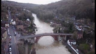 Weather Events 2020 - Flooding at Ironbridge (UK) - BBC - 25th February 2020