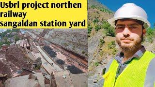 usbrl project lasted update railway station yard  sangaldan #machinery #vlog #my_first_vlog_on